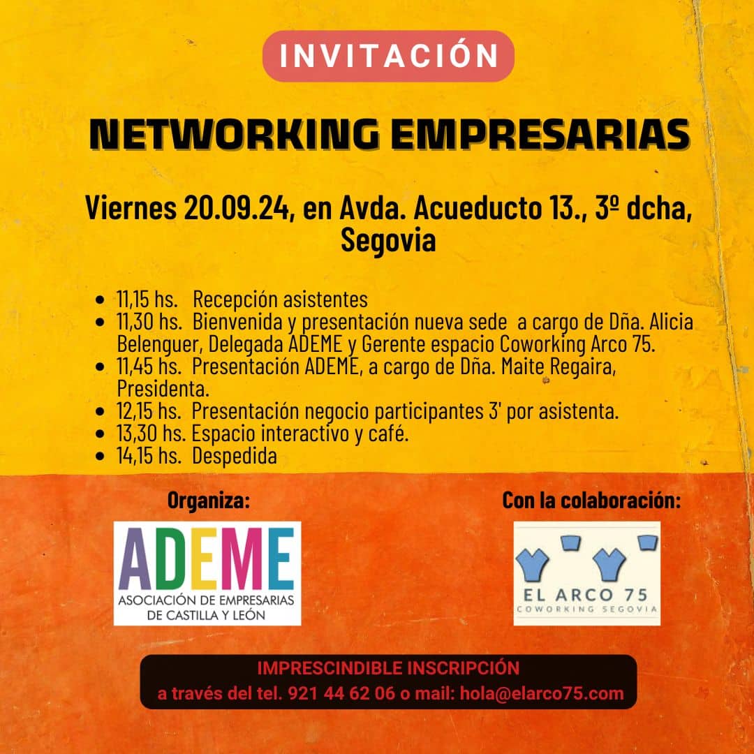 INVITACIÓN NETWORKING EMPRESARIAS